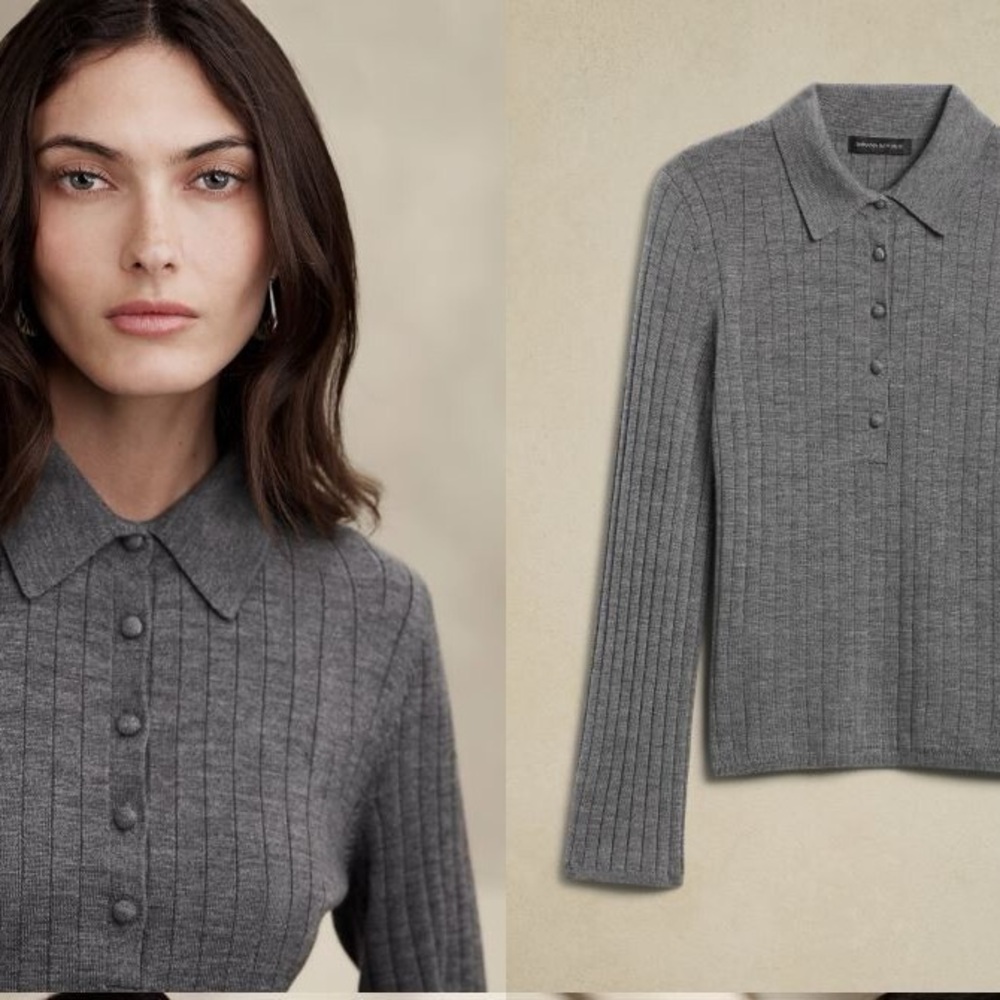 Banana republic BR NEZHA MERINO SWEATER POLO